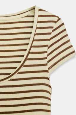 STRIPED SHORT SLEEVE T-SHIRT - Zara фото 9