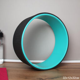 Колесо для йоги и пилатеса 32Х12 / YW32-BB / черный-голубой / уп10