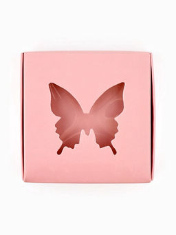 Цена за 5 шт. Коробка под бижутерию с окном Бабочка, 7.5?7.5?3 см