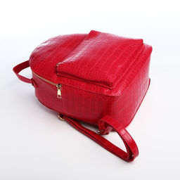 Рюкзак женский из искусственной кожи на молнии, 1 карман, цвет фуксия - Simaland фото 3