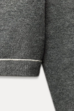 CONTRAST TRIM KNIT SWEATER - Zara фото 14