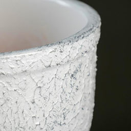 Горшок для цветов «Белое серебро», 2.4 л, d=17 см, h=17.4 см, керамика, с поддоном, белый