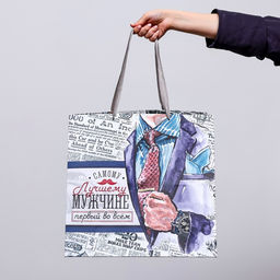 Пакет для торта и коробок, с широким дном «Первый во всем», 40×40×40 см