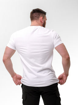 Футболка мужская классика Сaribou (белый) - CARIBOU фото 3