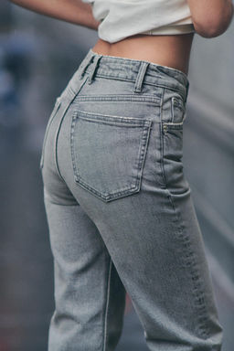 TRF STRAIGHT HIGH-WAIST JEANS - Zara фото 4