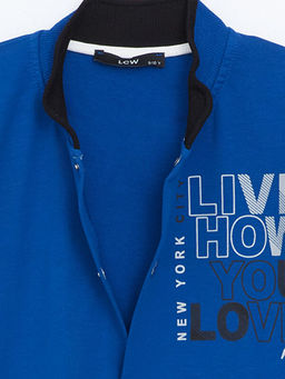 Bask?l? Uzun Kollu Erkek ?ocuk Kolej Ceket - Waikiki фото 2