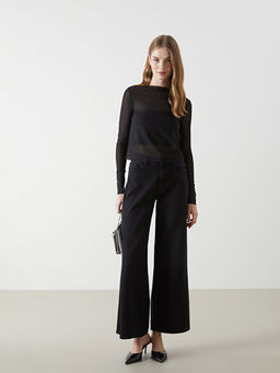 Bisiklet Yaka Ta?l? Kad?n Bluz