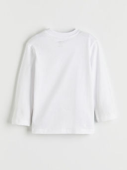 Bisiklet Yaka Bask?l? Erkek ?ocuk Ti??rt