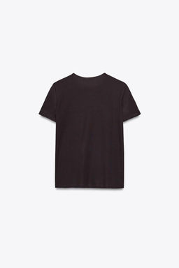 MERCERISED COTTON T-SHIRT - Zara фото 14