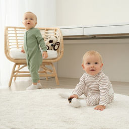 Комбинезон Крошка Я, BASIC LINE, рост 74-80 см, цвет зелёный  фото 4