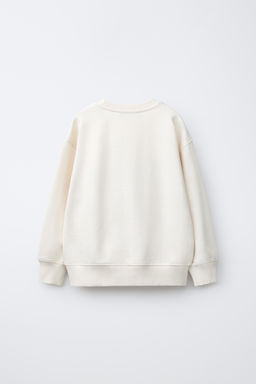 SUDADERA TEXTO BORDADO / Crudo medio - Zara фото 2
