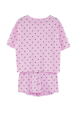 Trendyolmilla Beyaz %100 Pamuklu Puantiyeli ve Kalpli Sortlu Orme Pijama Tak?m? THMSS21PT1485 фото 71