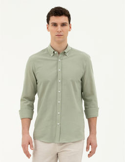 Ye_il Slim Fit Uzun Kollu G_mlek