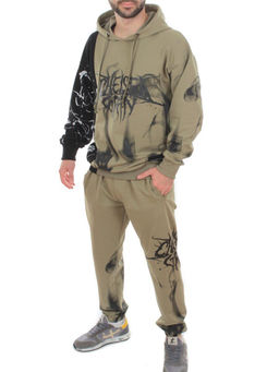 2608/7325 GREEN Костюм спортивный мужской (75% хлопок, 20% полиэстер, 5% спандекс)