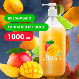 Крем-мыло жидкое увлажняющее Milana манго и лайм (1000 мл)