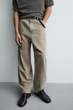BALLOON FIT WASHED TROUSERS - Zara фото 15