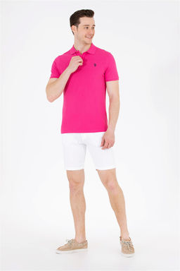 U. S. Polo Assn Мужская базовая футболка с воротником-поло цвета фуксии - U.s. polo assn фото 11