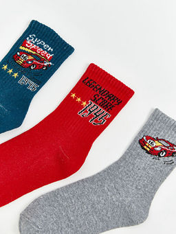 Desenli Erkek ?ocuk Soket ?orap 3l?