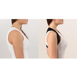 Цена за 2 шт. Массажёр - фиксатор для осанки, на липучках, размер универсальный, чёрный