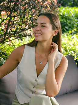 Набор с кулоном «Я тебя люблю», в коробке с мишкой, цвет серебро, нежно-розовая коробка