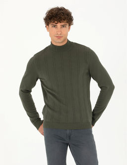 Duman Slim Fit Yar_m Bal_k__ Yaka Triko Kazak - Pierre cardin фото 3