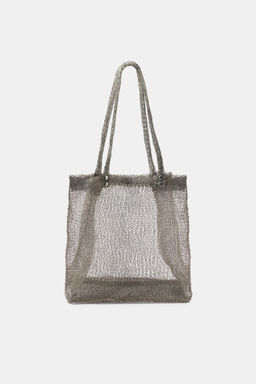 BOLSO MALLA MET?LICA / Plata vieja - Zara фото 3