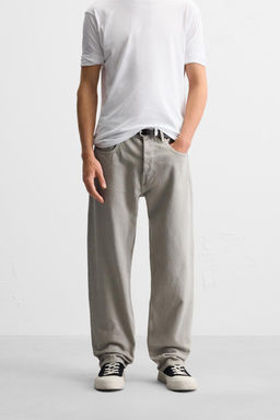 FLORAL PRINT STRAIGHT-LEG JEANS - Zara фото 2