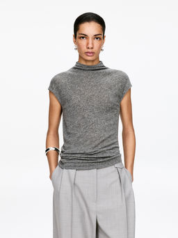 Top drapeado de cachemir puro - H&m фото 3