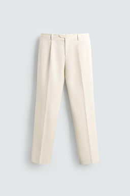REGULAR FIT PLEATED TROUSERS - Zara фото 7