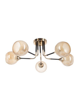 Люстра A4046/5, 5×60 Вт, E27, чёрная, золотистая