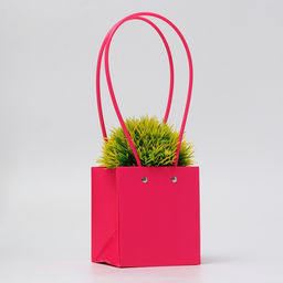 Цена за 10 шт. Сумка для цветов, квадратная, малиновая, влагостойкая, 13×12×12 см