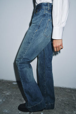 ZW COLLECTION FLARE HIGH-WAIST JEANS - Zara фото 2