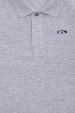 Erkek _ocuk Gri Melanj Basic Polo Yaka Ti__rt