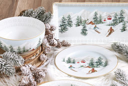 Кружка, 350 мл, фарфор P, белая, Лыжники в горах, Chalet, 62641 - Easy life фото 5