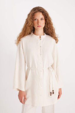 Manuka x DeFacto Keten Uzun Kollu Basic Tunik  фото 2