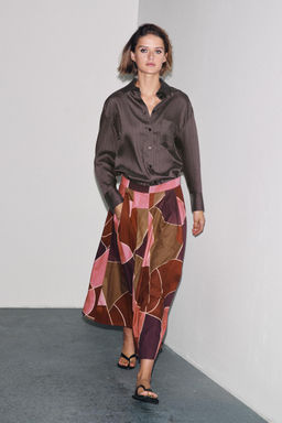 ZW COLLECTION PRINTED MIDI SKIRT