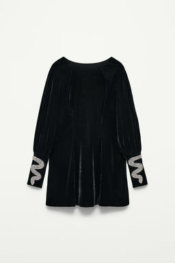 SHORT VELVET DRESS - THE ITEM ZARA WOMAN  фото 5