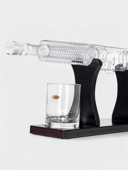 Мини-Бар Автомат, 750 мл, 2 бокала, на подставке, стекло, дерево - Simaland фото 4
