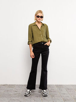 Mars Flare D?z Cep Detayl? Kad?n Jean Pantolon