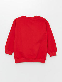 Bisiklet Yaka Uzun Kollu Bask?l? Erkek Bebek Sweatshirt 2li