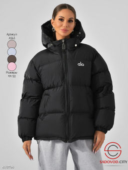 Зимняя дутая женская куртка с капюшоном