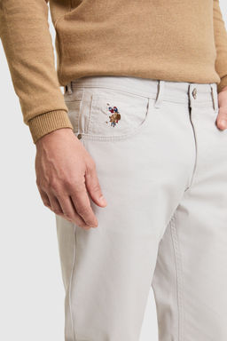 Erkek Slim Fit A__k Gri Kanvas Pantolon - U.s. polo assn фото 5