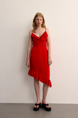 Платье из шифона c асимметричным низом - Mollis фото 2