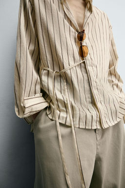 STRIPED SHIRT WITH BOW - Zara фото 5