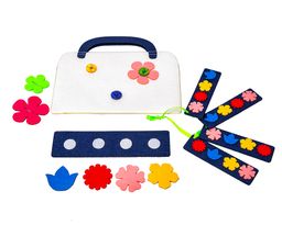 Дидактический коврик Сумка-игралка Цветы (белая) - Smiledecor фото 5