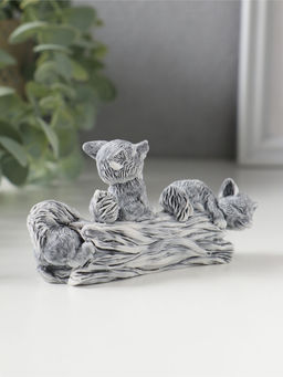 Сувенир "Лисята играющие на бревне", 5см