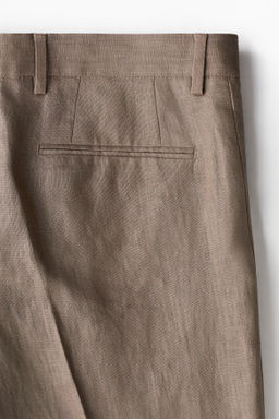 Pantal?n de traje en lino Slim Fit - H&m фото 9