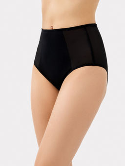 Трусы женские Mark Formelle с высокой талией полиамид с эластаном черный  фото 3