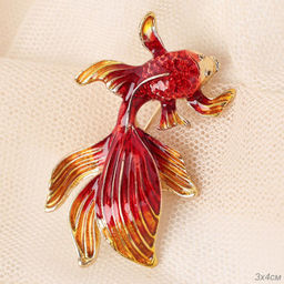Брошь Золотая рыбка / 6496 /уп 12/ - ГалеонТрейд фото 3