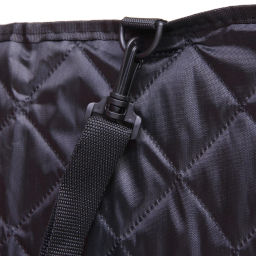 Автогамак для перевозки животных "Место Бро", цвет черный, влагозащ. ткань, ремень для крепл. к ошейнику, 133*140см